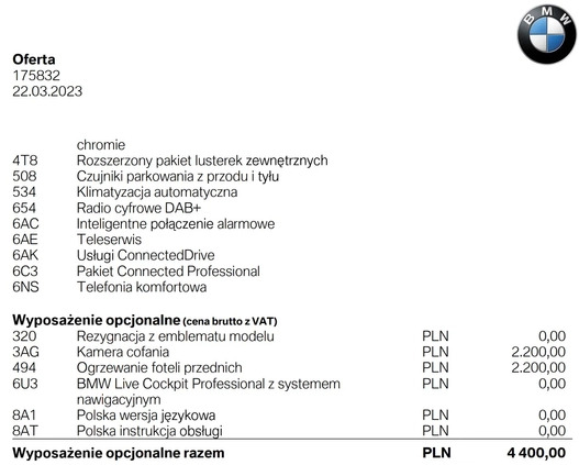 BMW Seria 5 cena 179580 przebieg: 950, rok produkcji 2023 z Łódź małe 37